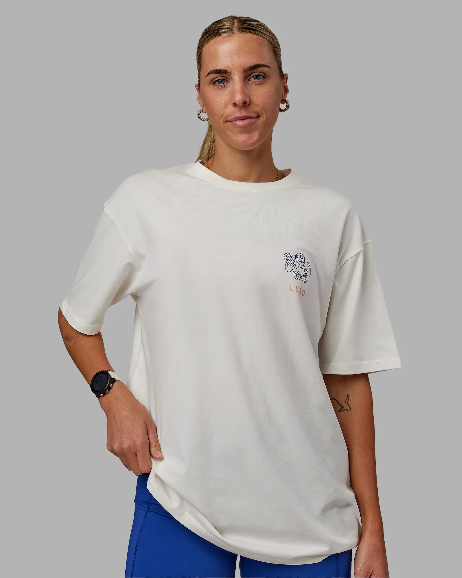 Appreciate the Small Things FLXCotton Oversized Tee - Off White-Cantaloupe