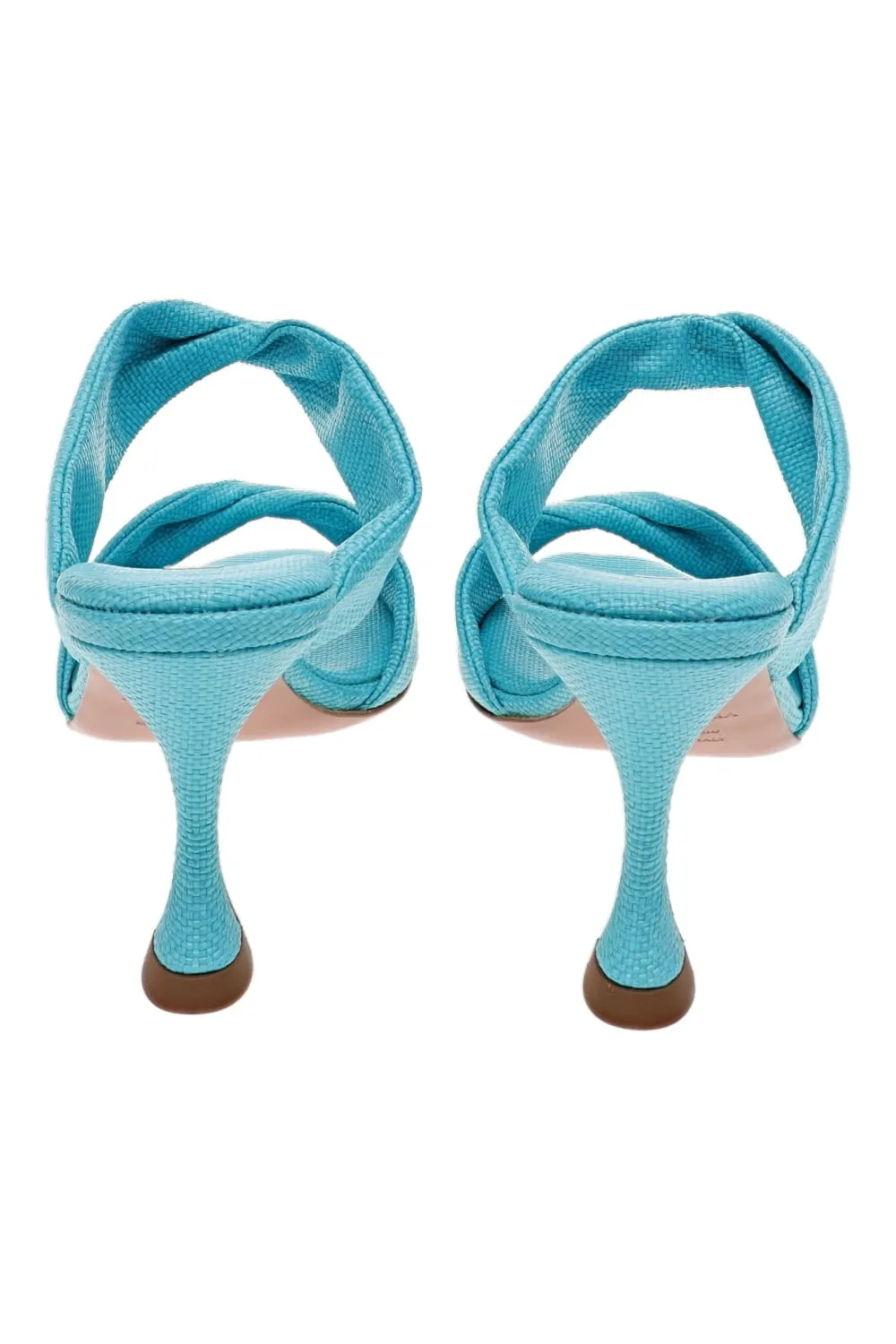 Aqua Twist Knot Curved Sandal