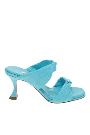 Aqua Twist Knot Curved Sandal