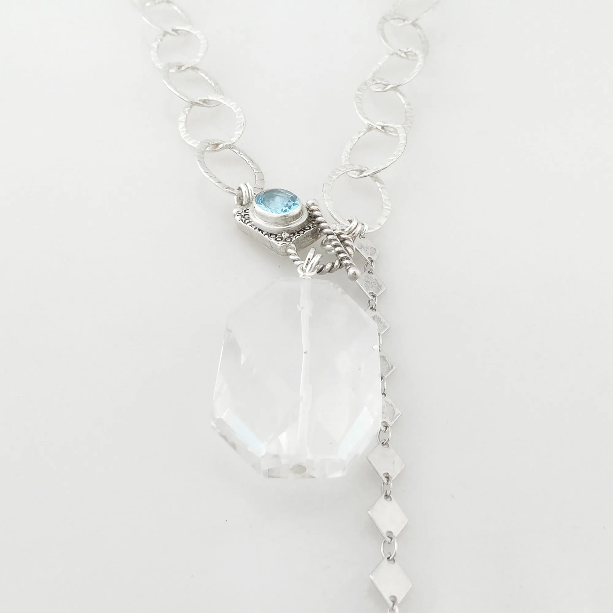 Aquamarine toggle clasp necklace