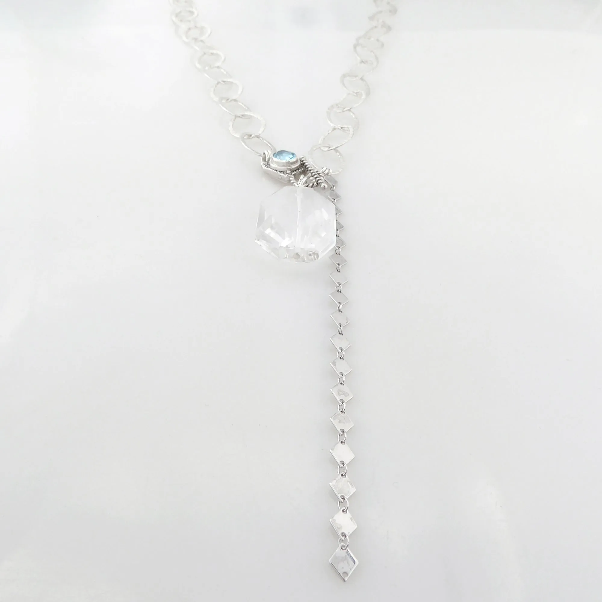 Aquamarine toggle clasp necklace