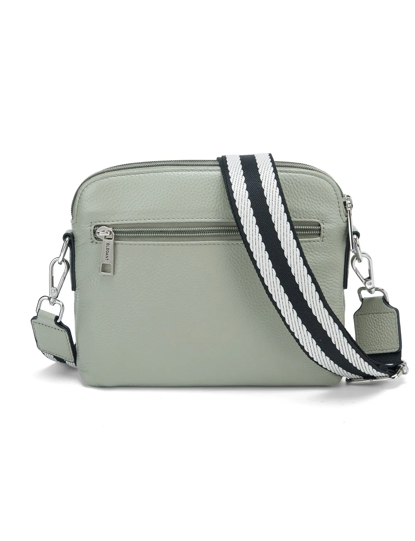 ASHLEY LEATHER BAG WEBBING STRAP- E1-0838-DESERT-SAGE