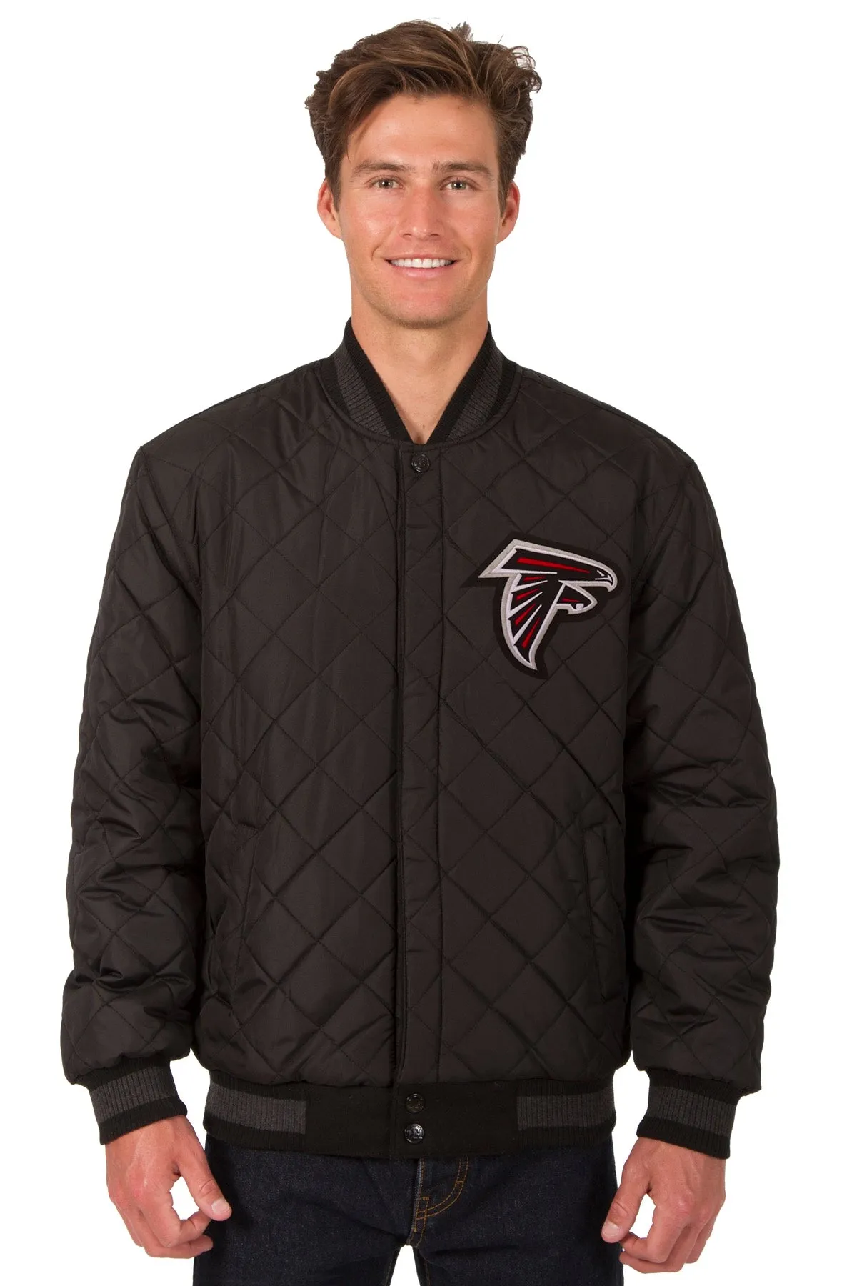 Atlanta Falcons Reversible Wool and Leather Jacket