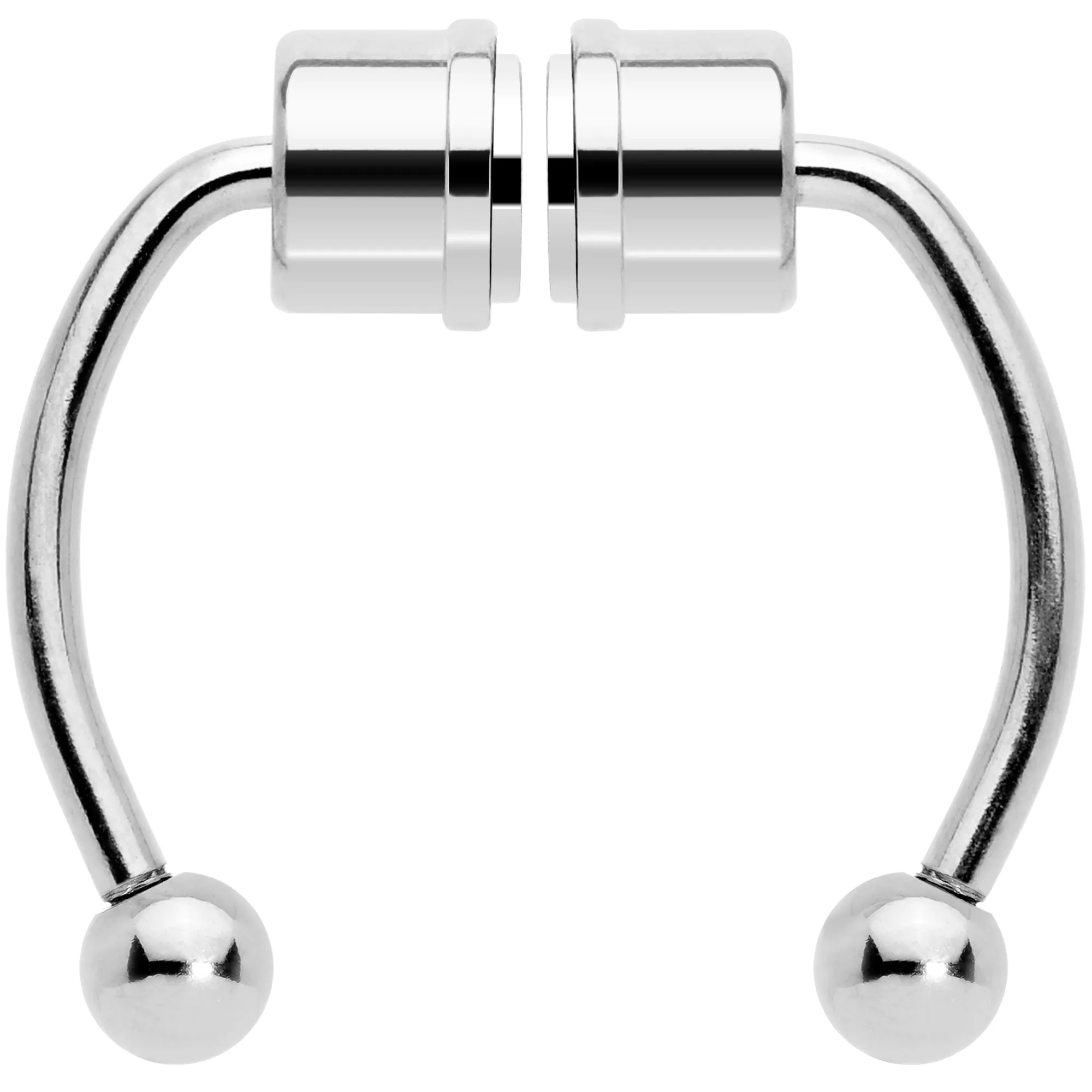 Aurora Gem Magnetic Septum Ring Horseshoe Non-Pierced Fake Nose Ring Set