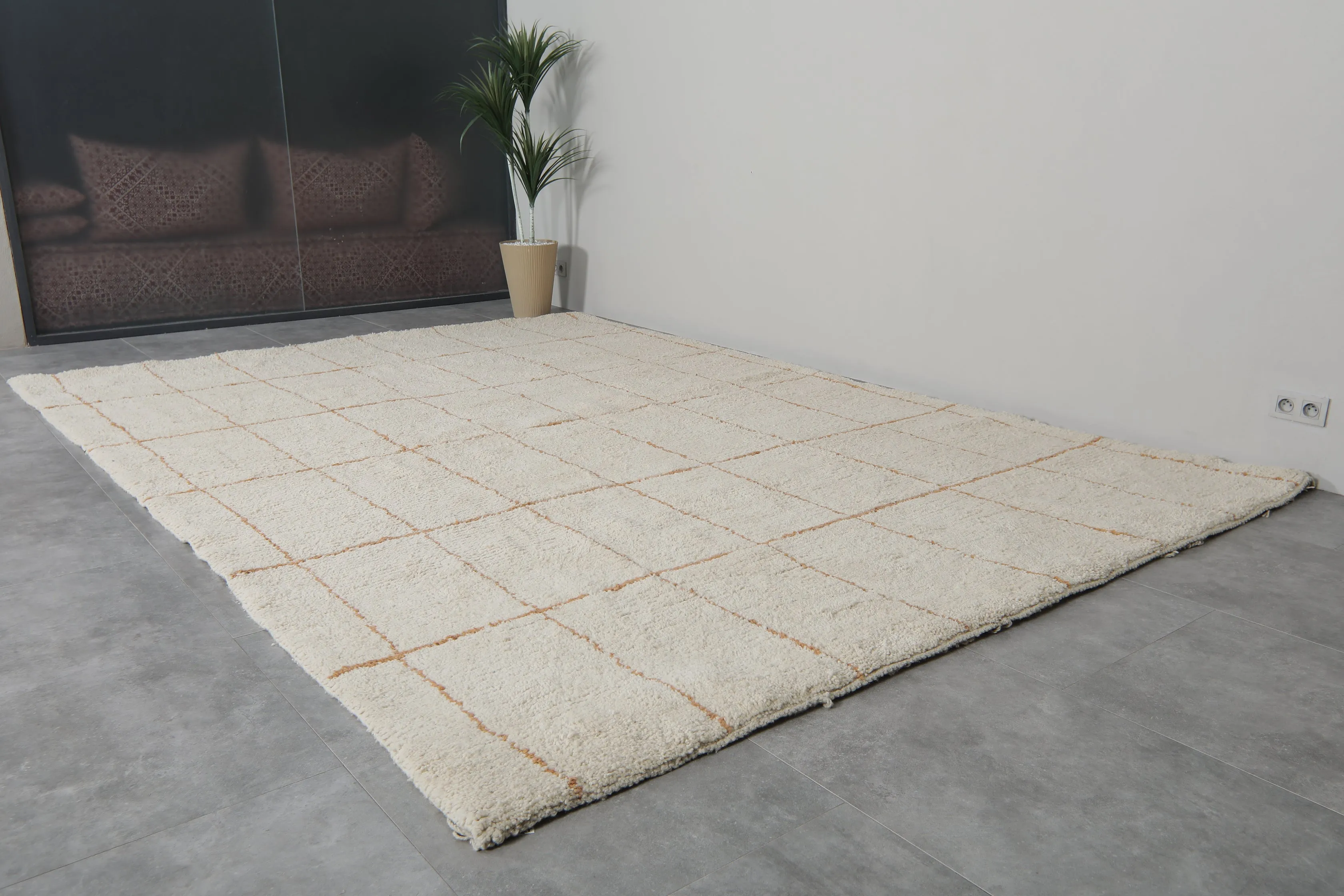 Authentic rug - Moroccan Beniourain Red rug - Wool rug