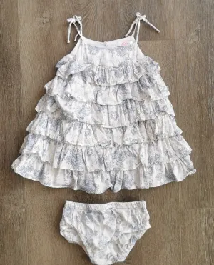 BABY GIRL SIZE 6/12 MONTHS - JOE FRESH, Ruffled Sun Dress EUC B38