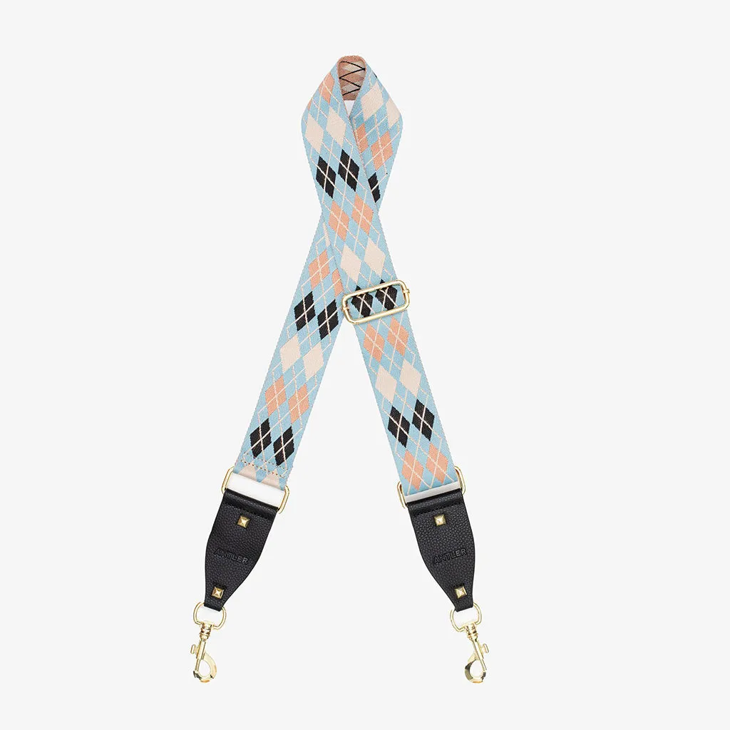 Bag Strap - Argyle Sky & Taupe