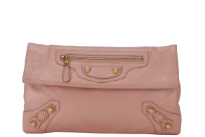 BALENCIAGA  GIANT 12 ENVELOPE 2 WAY CLUTCH LINK (327079 6820 527147) CALF LEATHER GHW WITH STRAP