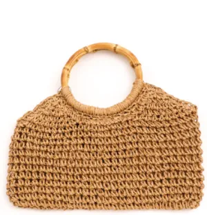 Bamboo Handle Macramé Bag