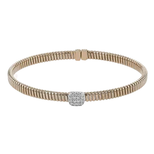 Bangle in 18k Gold with Diamonds