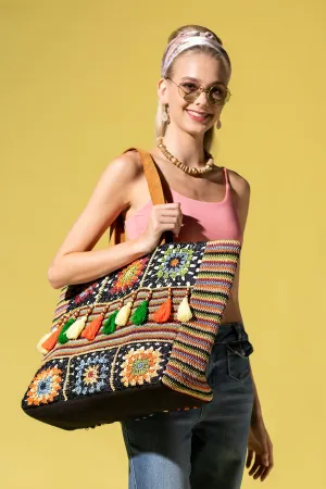 Beaded Blossom Shoulder Bag
