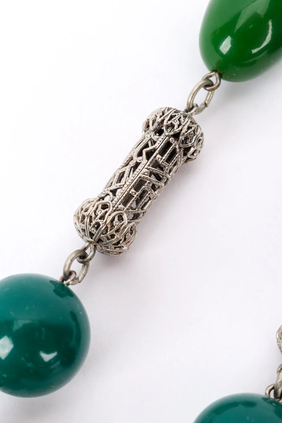Beaded Plate Pendant Necklace