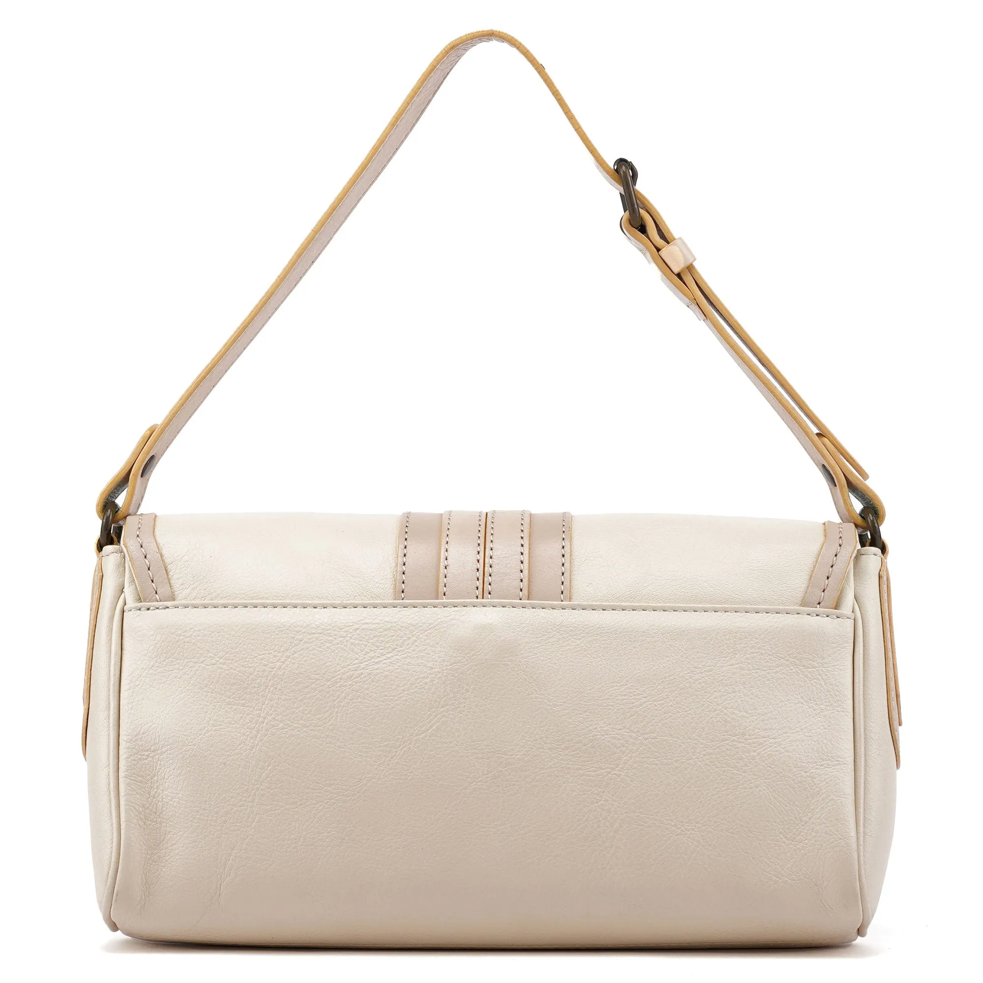 Beige Lambskin Hobo Shoulder Bag