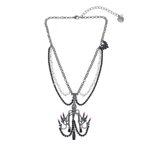Betsey Johnson Fly By Night Chandelier Pendant Necklace