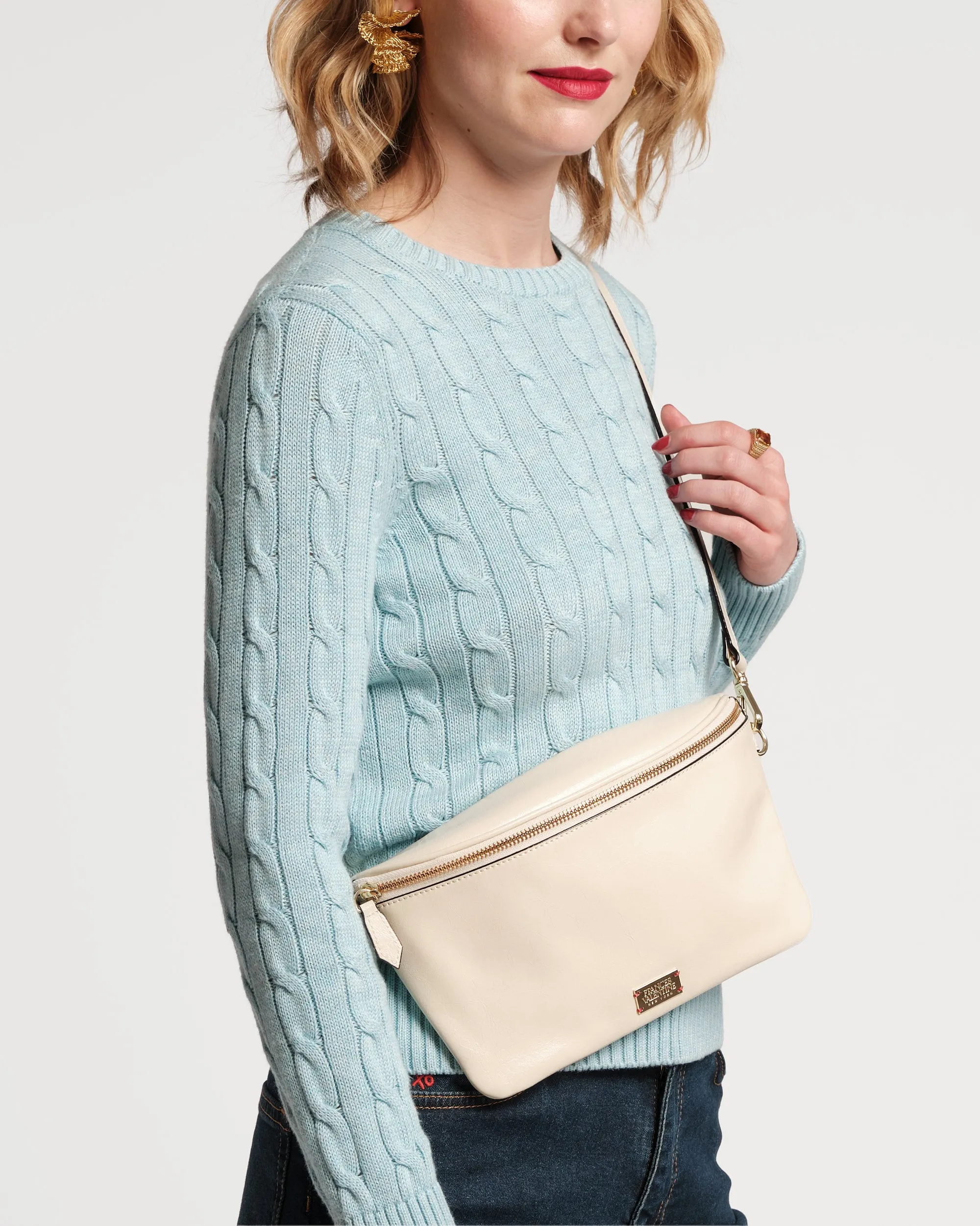 Billie Sling Bag - Crinkled Leather Oyster