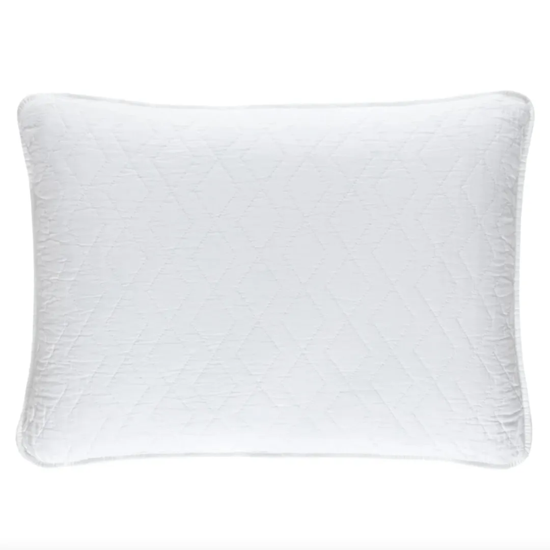 Birdie White Quilted Sham