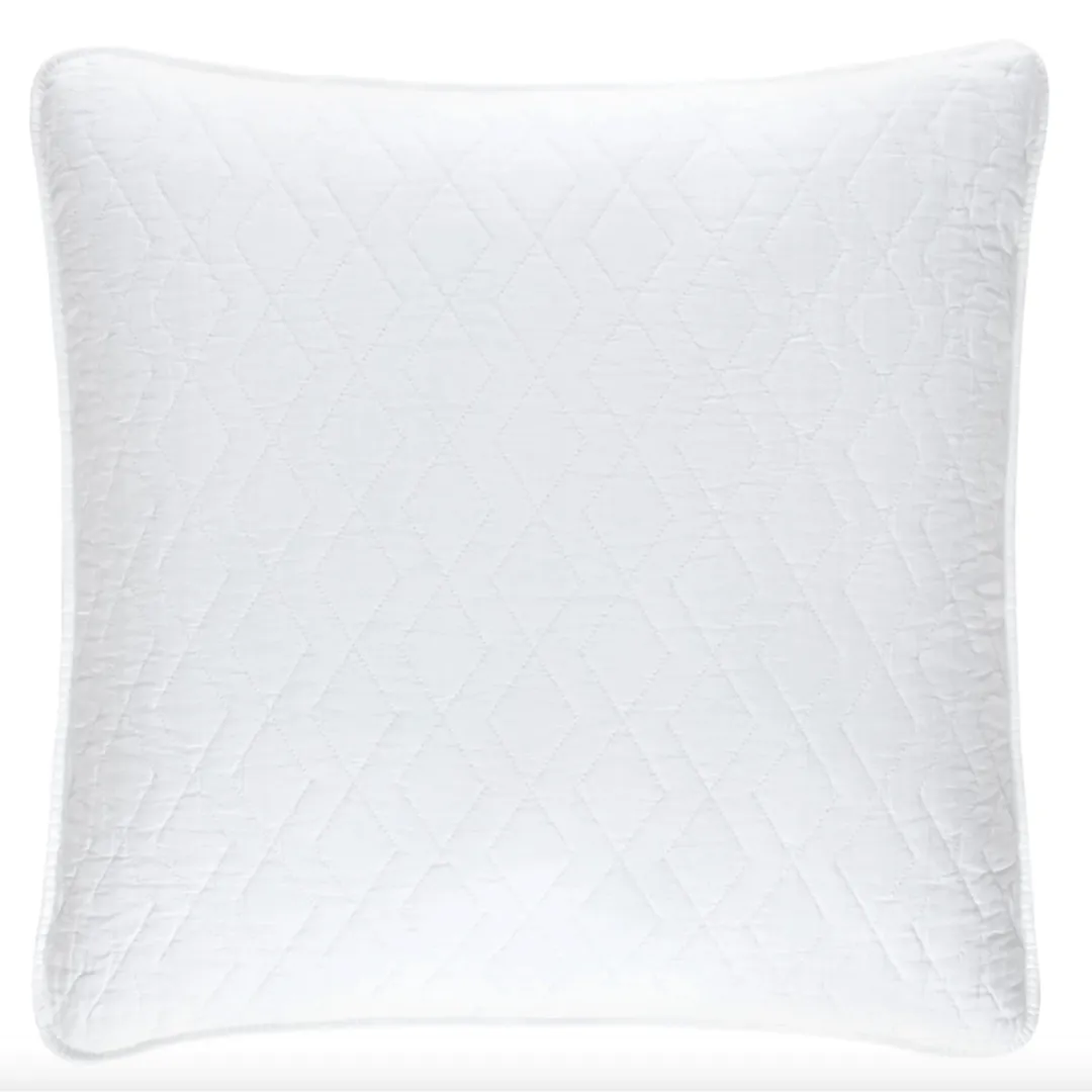 Birdie White Quilted Sham