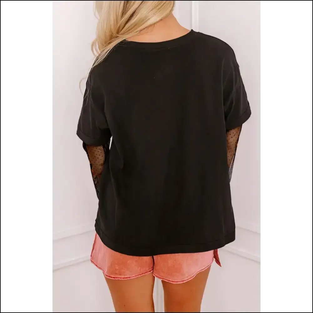 Black Floral Mesh: Needful Things' "Oops, I'm Fancy" Top