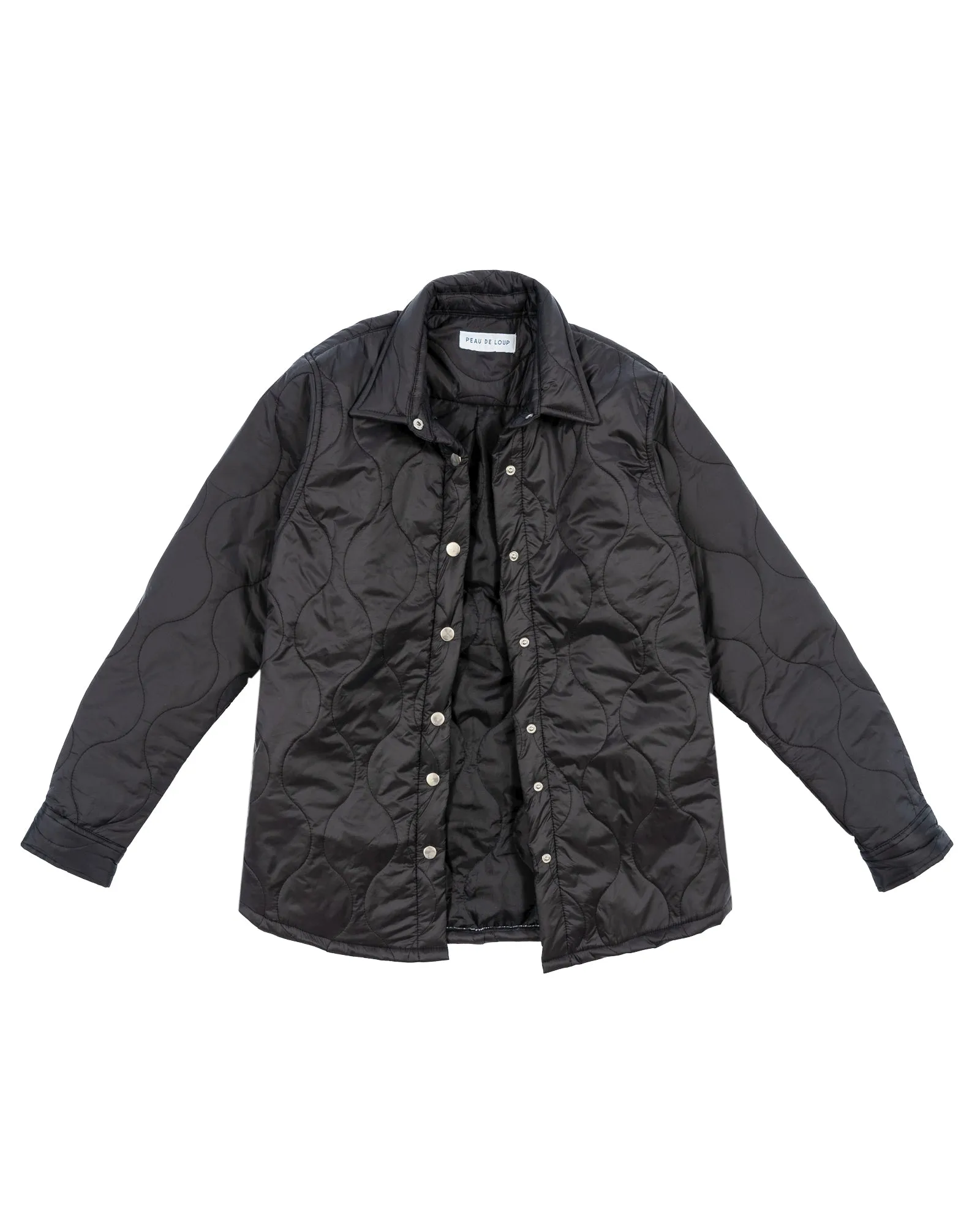 Black Quilted Shacket