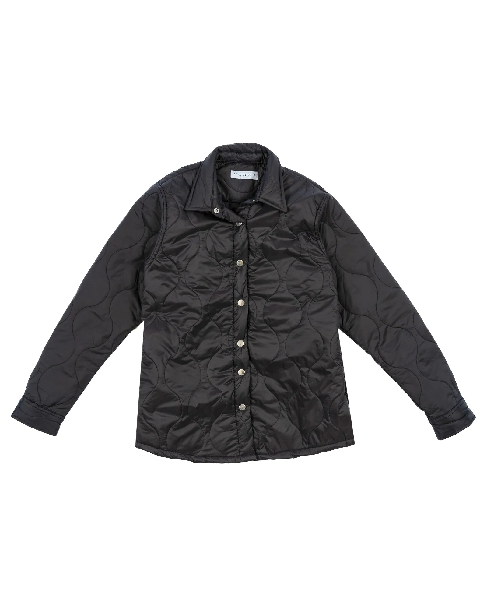 Black Quilted Shacket