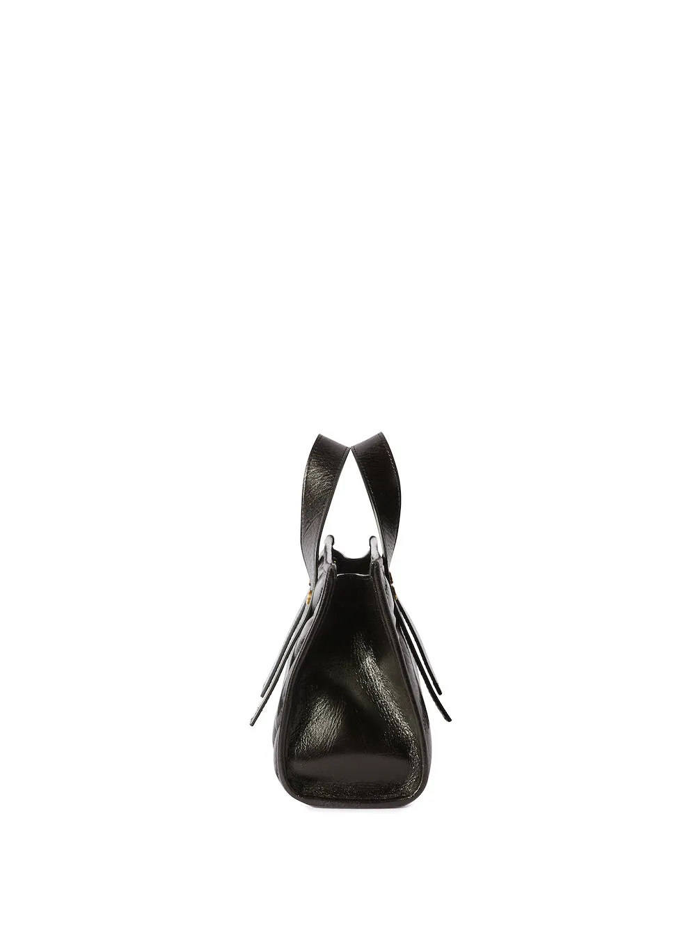 Black quilted tote bag