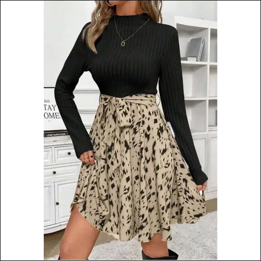 Black Ribbed Knit Dress: Goddess Mode Activated 🖤