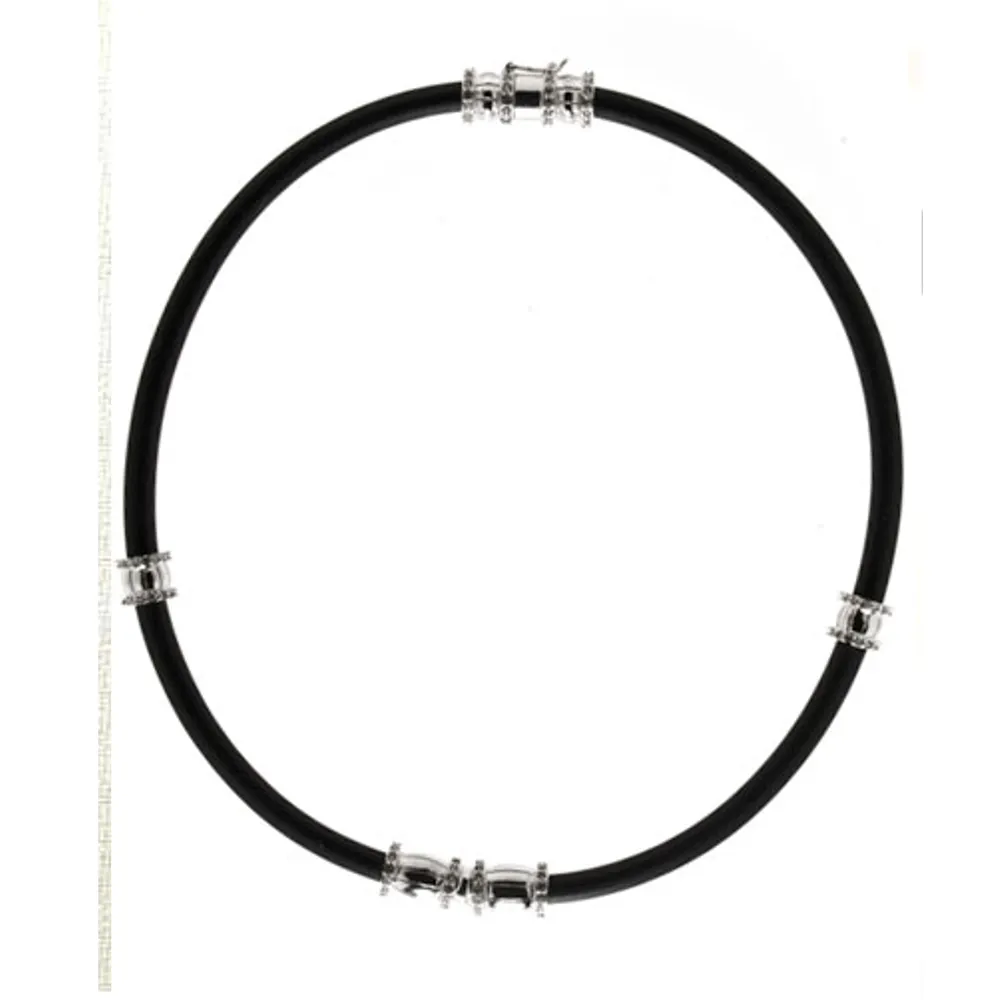 Black Rubber Collar Necklace