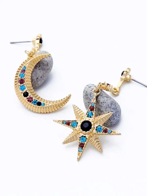 Bohemian Star&Moon Pattern Earrings