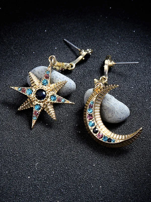 Bohemian Star&Moon Pattern Earrings