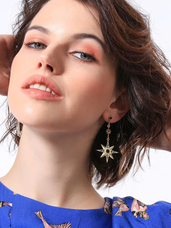 Bohemian Star&Moon Pattern Earrings