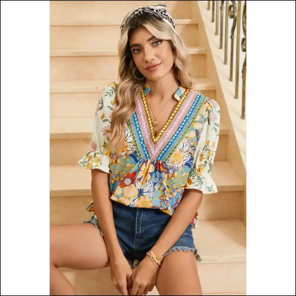 Boho Floral Half Sleeve: Finally, a Blouse that Matches my Chaotic Soul! 🌼 Needful Things