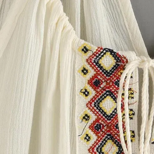 Boho Style Tassel Lace Crop Top