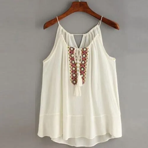Boho Style Tassel Lace Crop Top