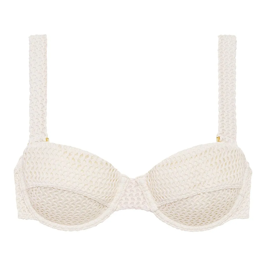 Bone Crochet Bustier Bikini Top