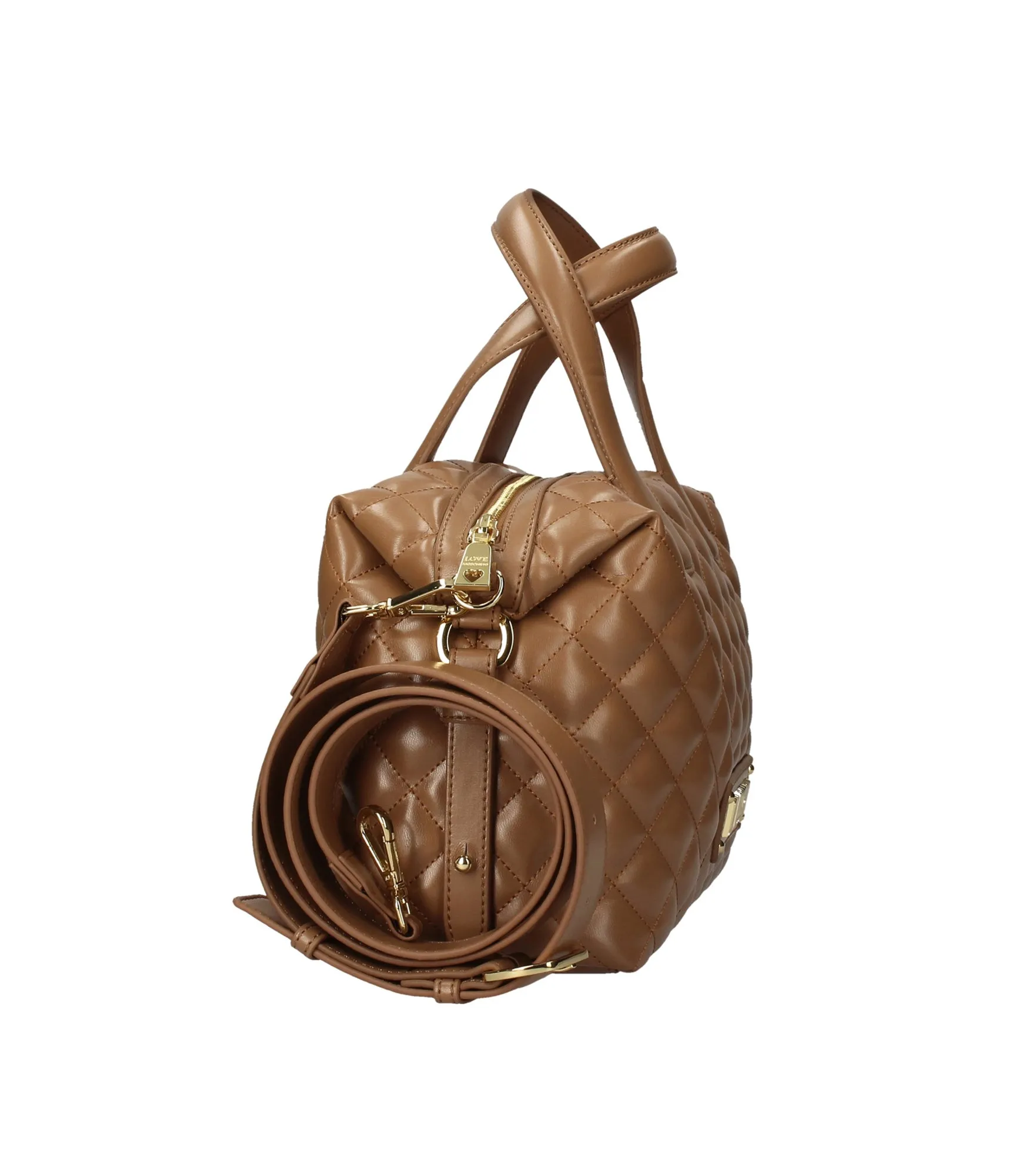 Borsa Quilted Nappa Pu - Cammello
