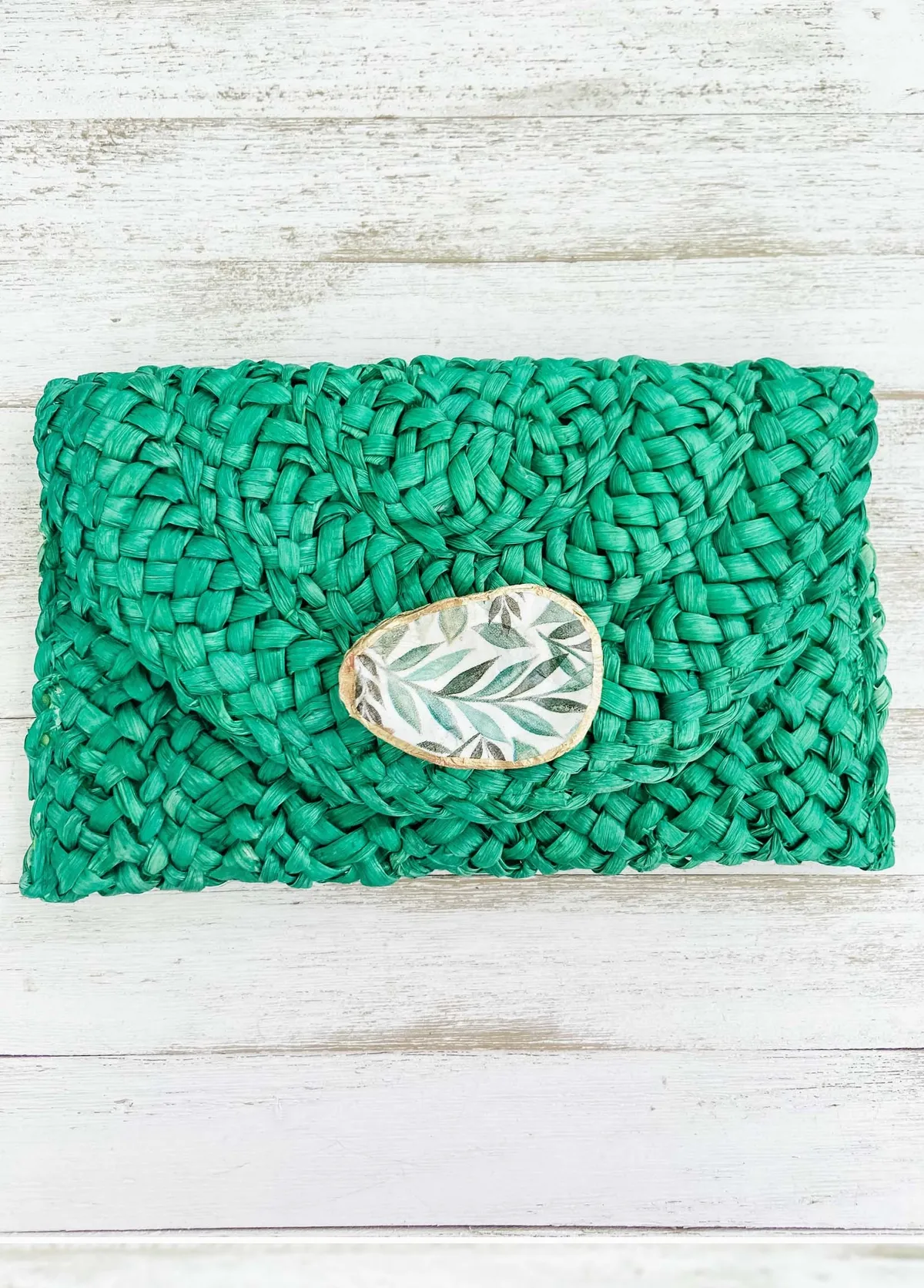 Botanical Oyster Shell Clutch