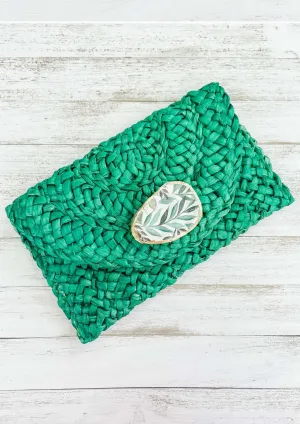 Botanical Oyster Shell Clutch