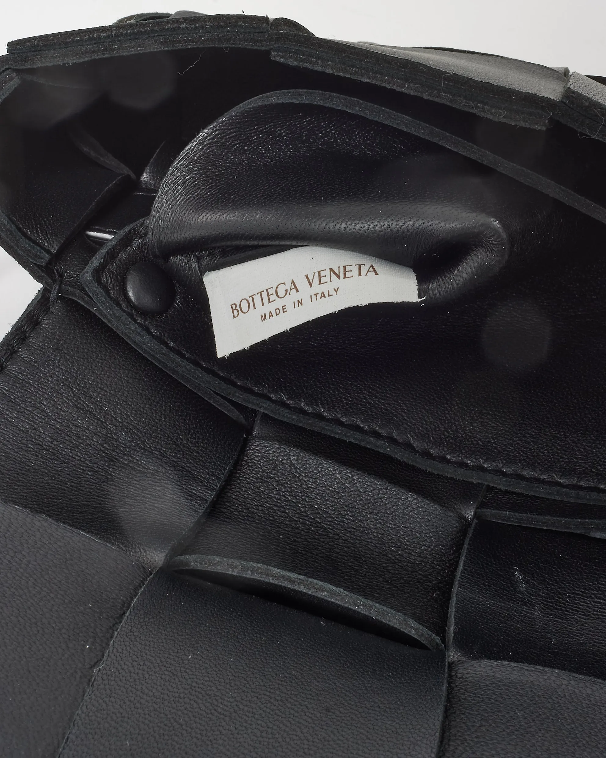 Bottega Veneta Black Nappa Maxi Intreccio Leather Cassette Belt Bag