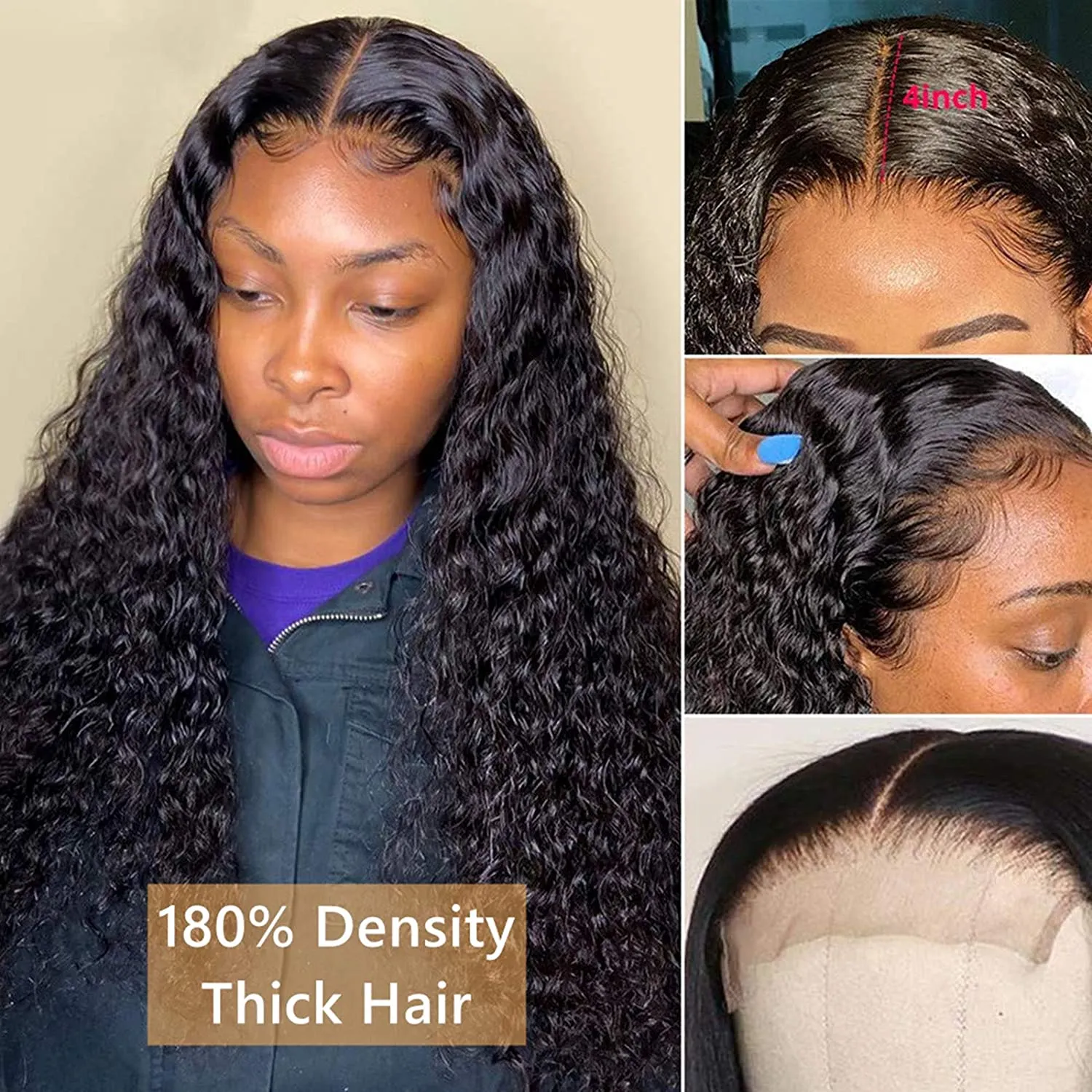 Brazilian Deep Wave Wig 4*4 HD  Lace Closure Wig  MYLOCKME