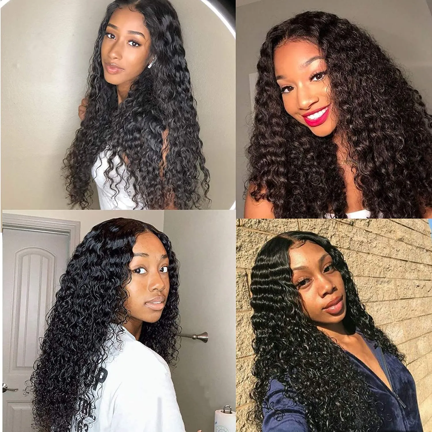 Brazilian Deep Wave Wig 4*4 HD  Lace Closure Wig  MYLOCKME