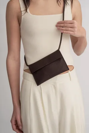 Brie Leon Pocket Bag Chocolate Nappa