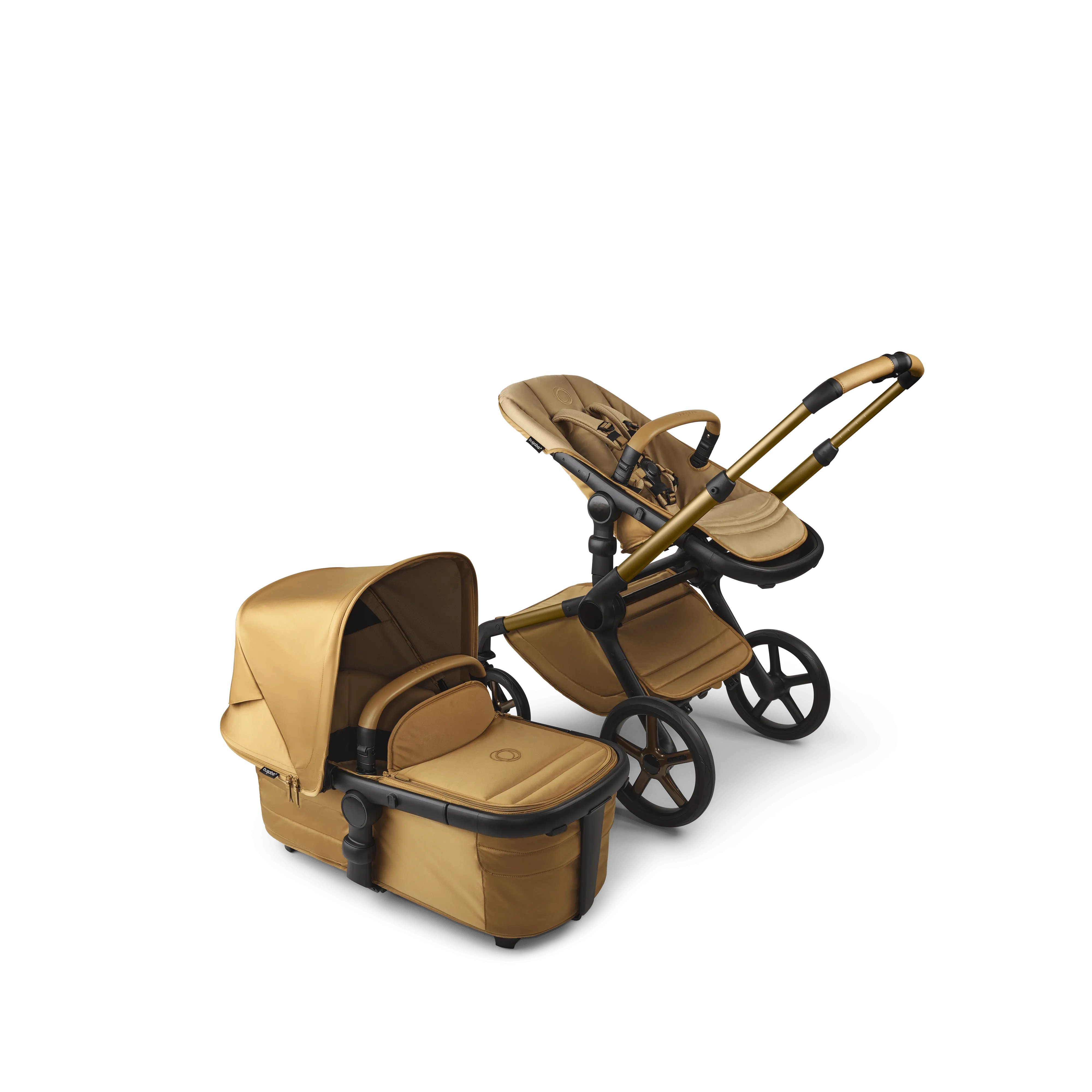 Bugaboo Fox 5 Cabriofix i-Size Travel System, Noir Limited Edition - Amber Glow