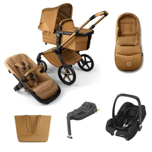 Bugaboo Fox 5 Cabriofix i-Size Travel System, Noir Limited Edition - Amber Glow