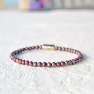 Burgundy Hematite Magnetic Bracelet for Pain