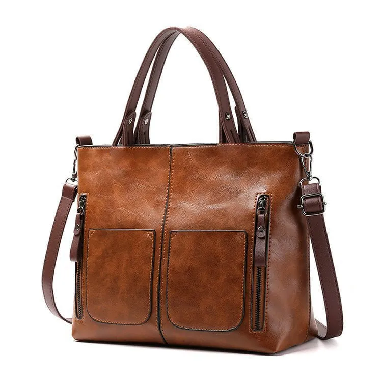 （Buy 2 free shipping）Vintage Leather Shoulder Bag for Ladies