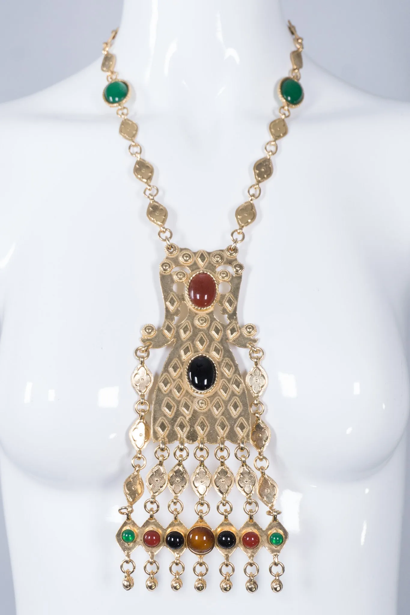 Byzantine Pendant Plate Necklace