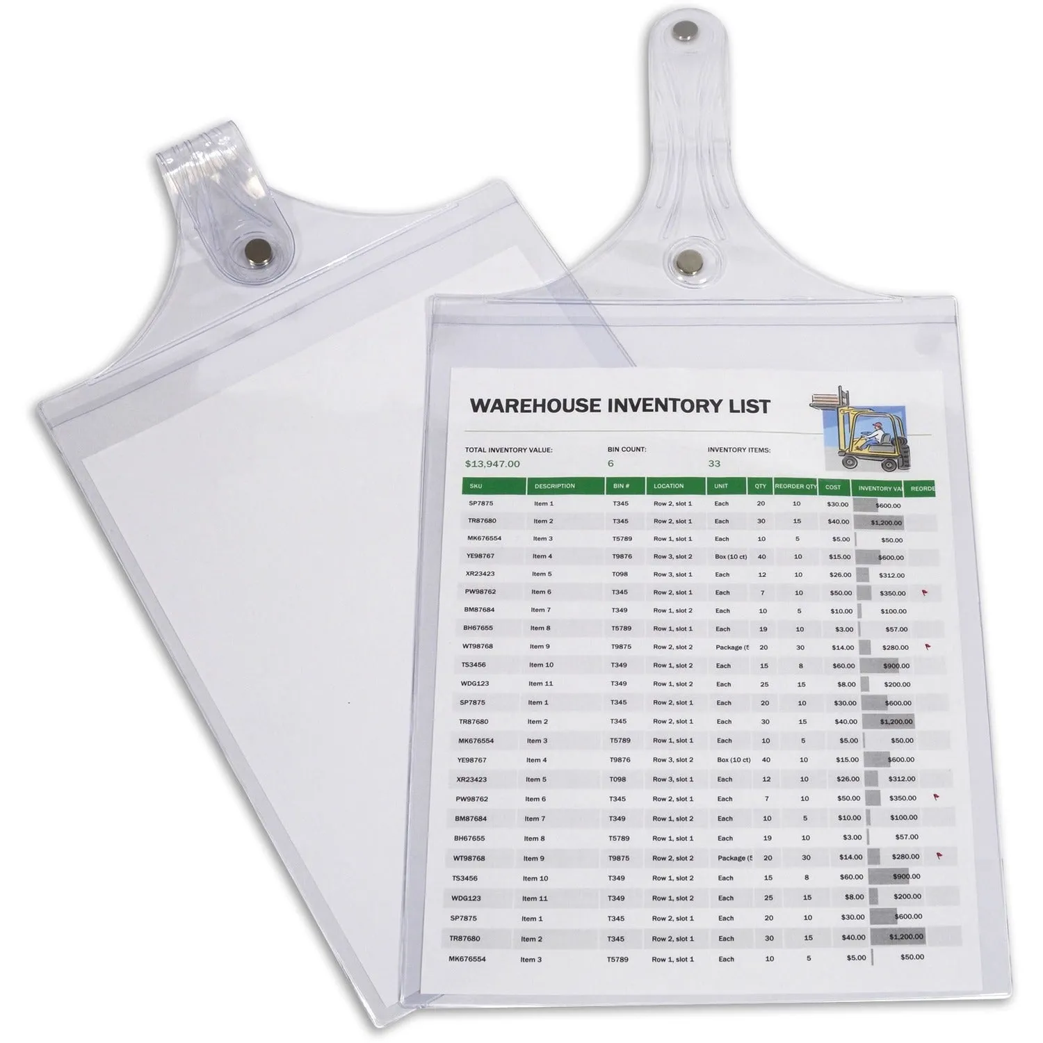 C-Line Hanging Loop Shop Ticket Holders, Welded