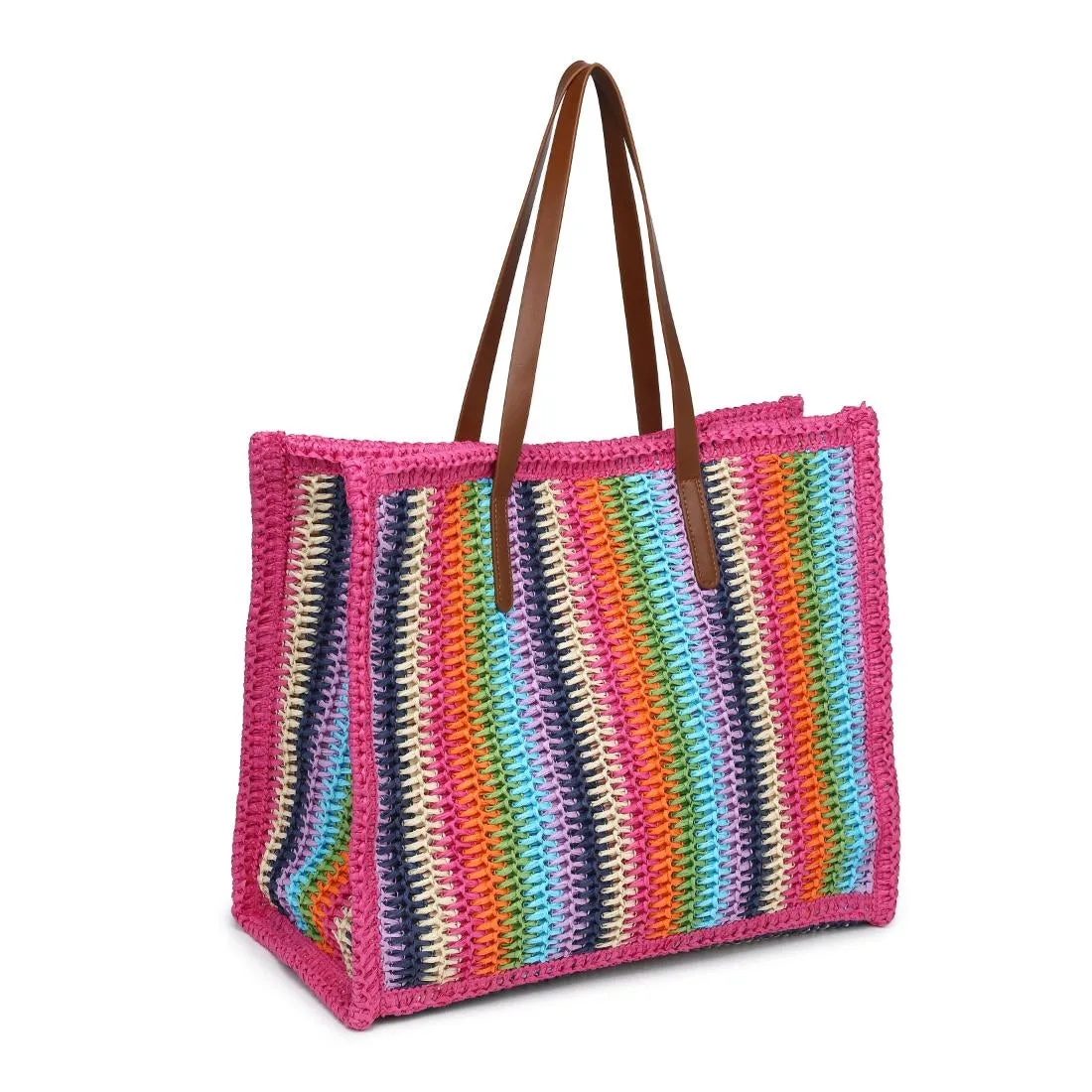 Candi Stripe Tote in Pink Multi