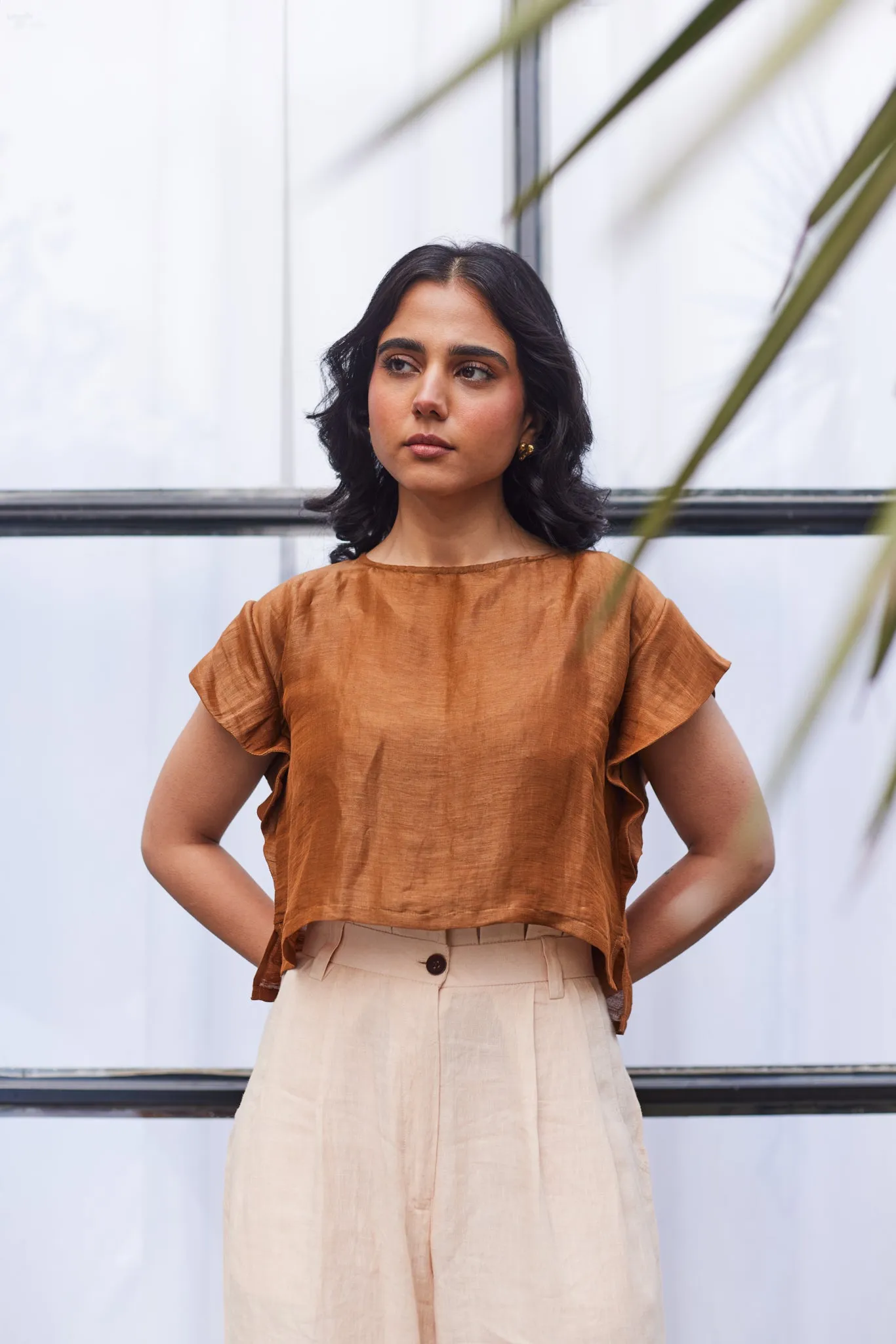 Carnaby Street Crop Top Brown