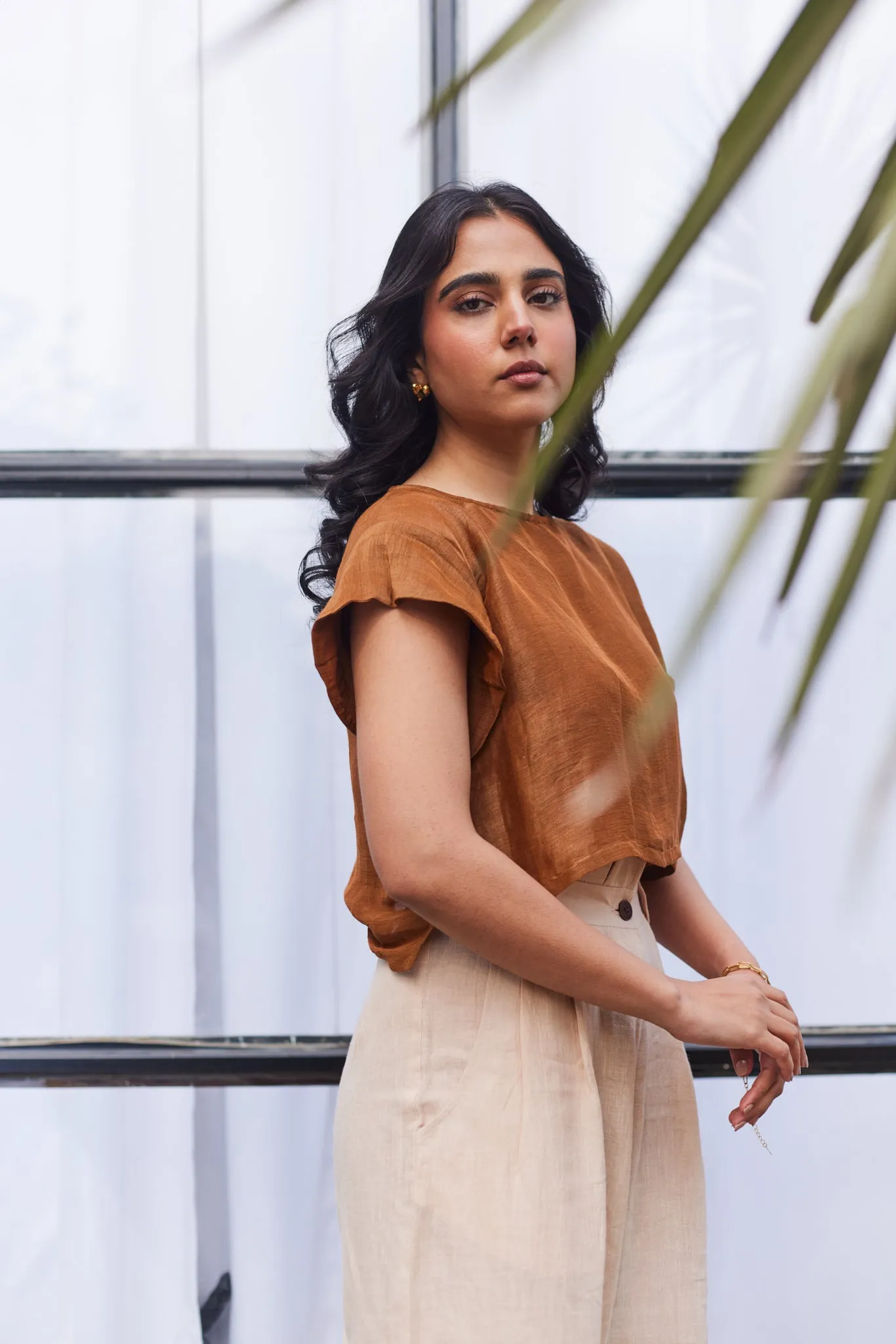 Carnaby Street Crop Top Brown